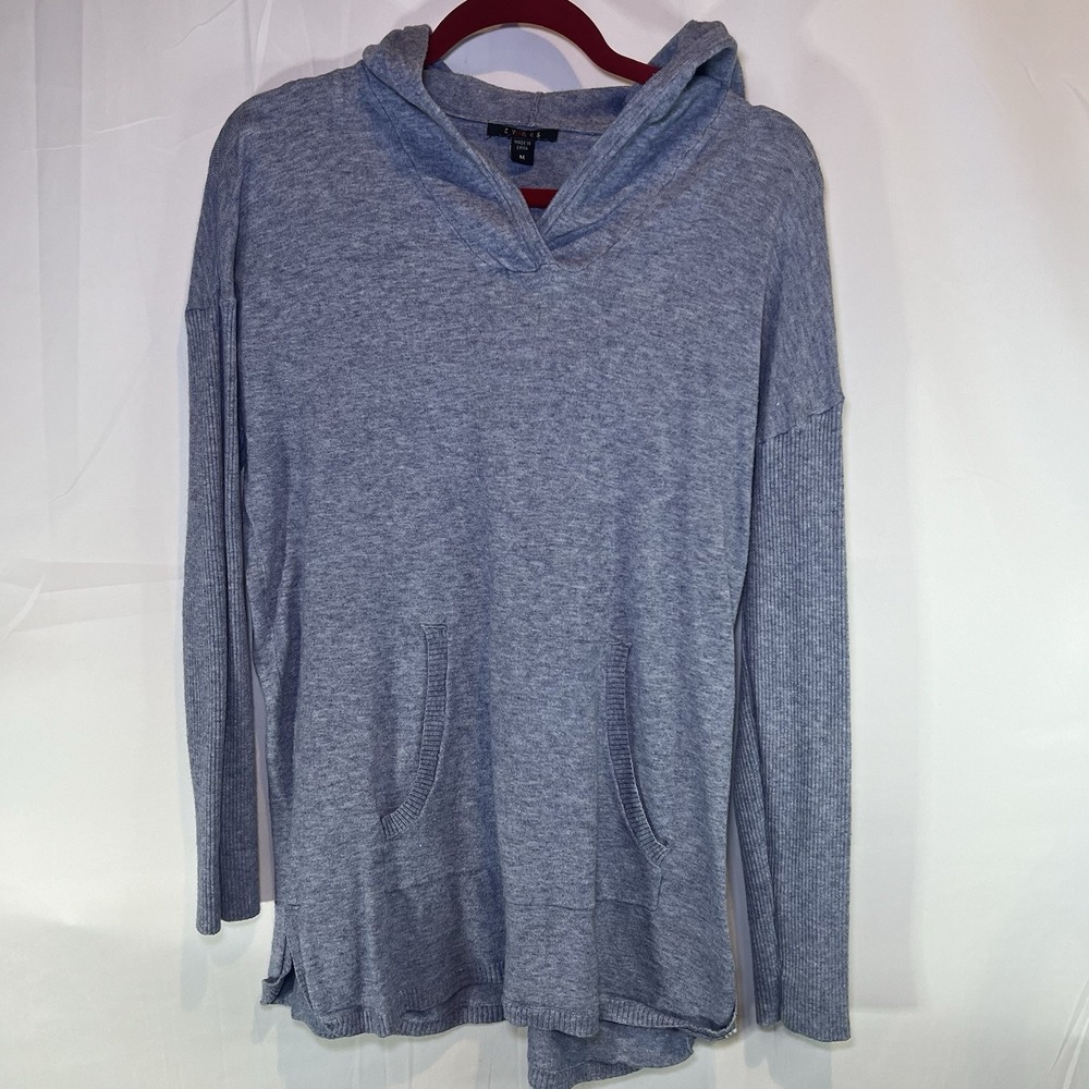 Cyrus Shirt Hoodie Womens Medium Light Blue Soft Knit Pullover‎ Thermal Layer